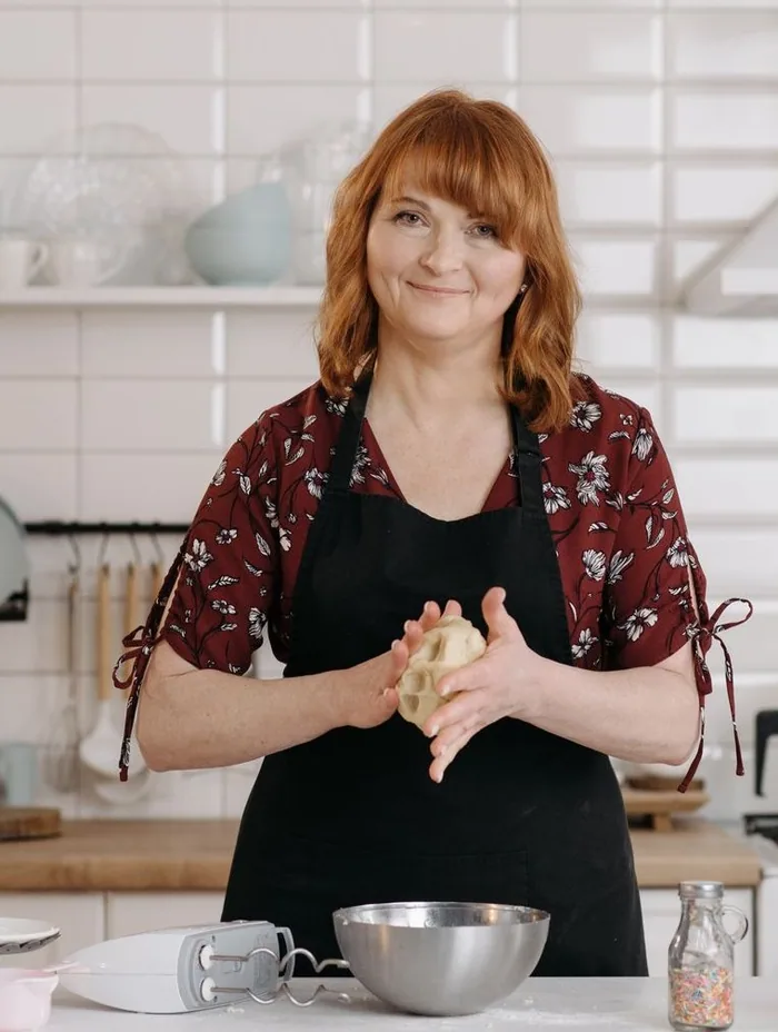 Maya Chen of Golden Crumb in her kitchen